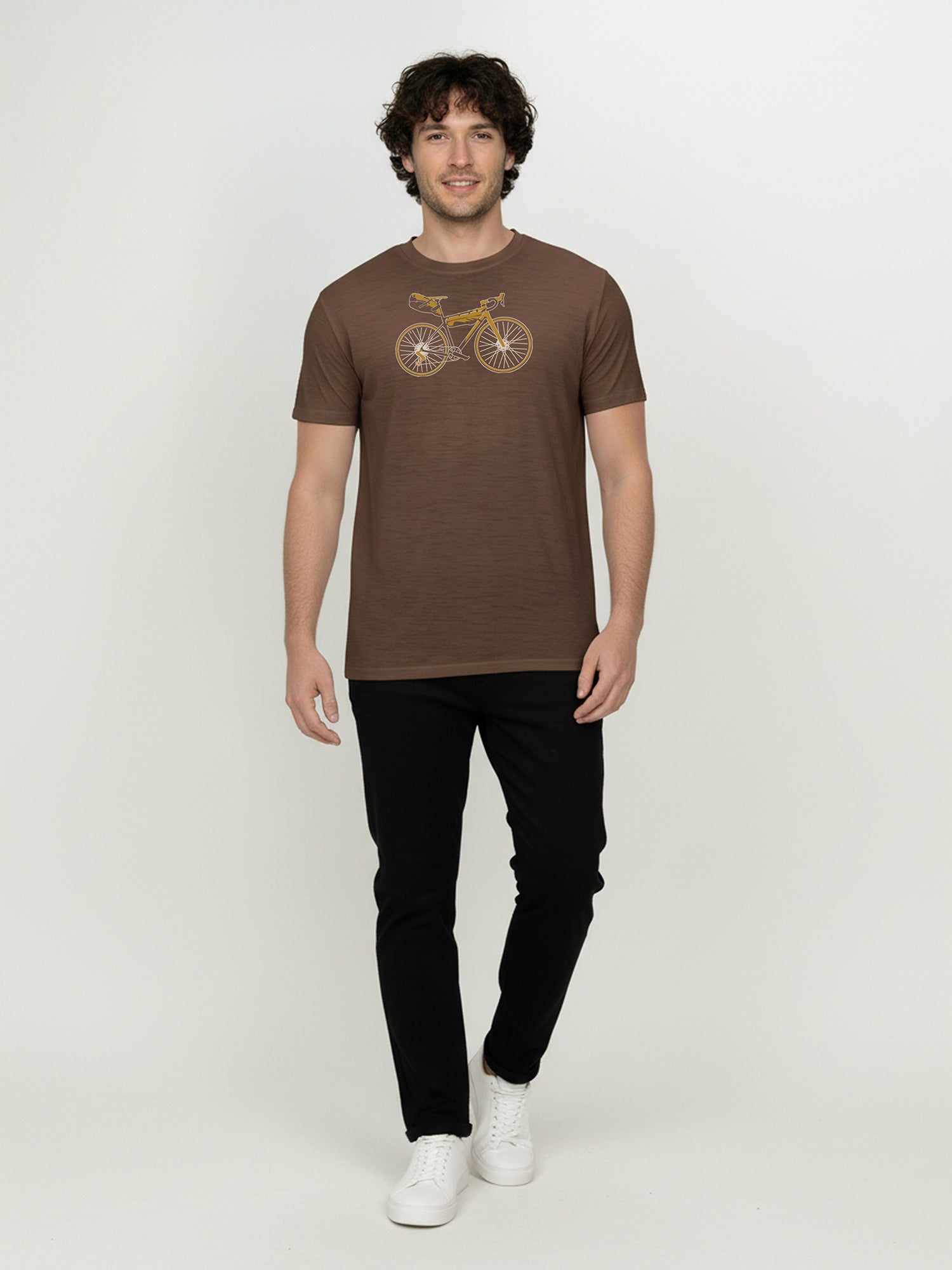 Earth Wood: Funktionales T-Shirt aus Merino-Wolle für Herren [25954]