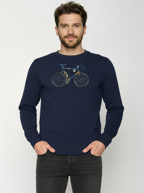 Navy: Gemütliches Sweatshirt aus Bio-Baumwolle für Herren [25967]