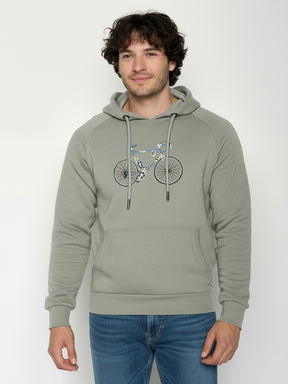 Moos Mint: Hoodie aus Bio-Baumwolle mit Raglan-Arm für Herren [25977]