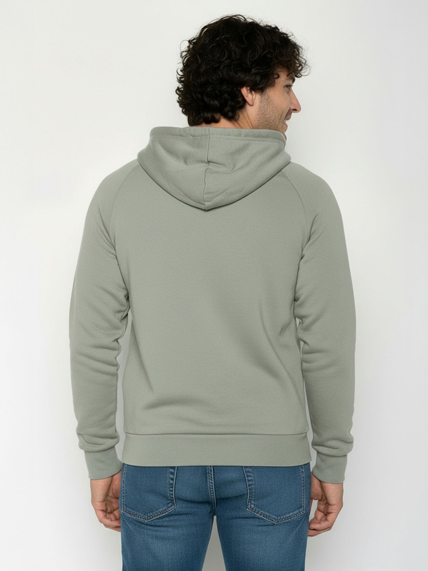 Moos Mint: Hoodie aus Bio-Baumwolle mit Raglan-Arm für Herren [25980]