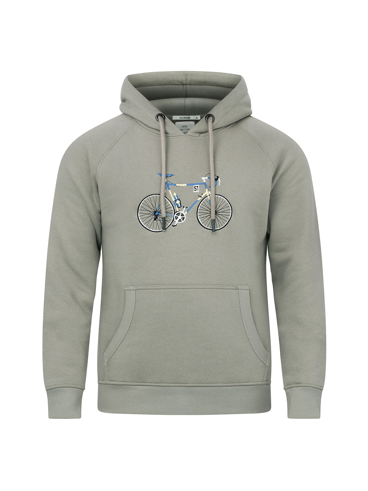 Moos Mint: Hoodie aus Bio-Baumwolle mit Raglan-Arm für Herren [25982]