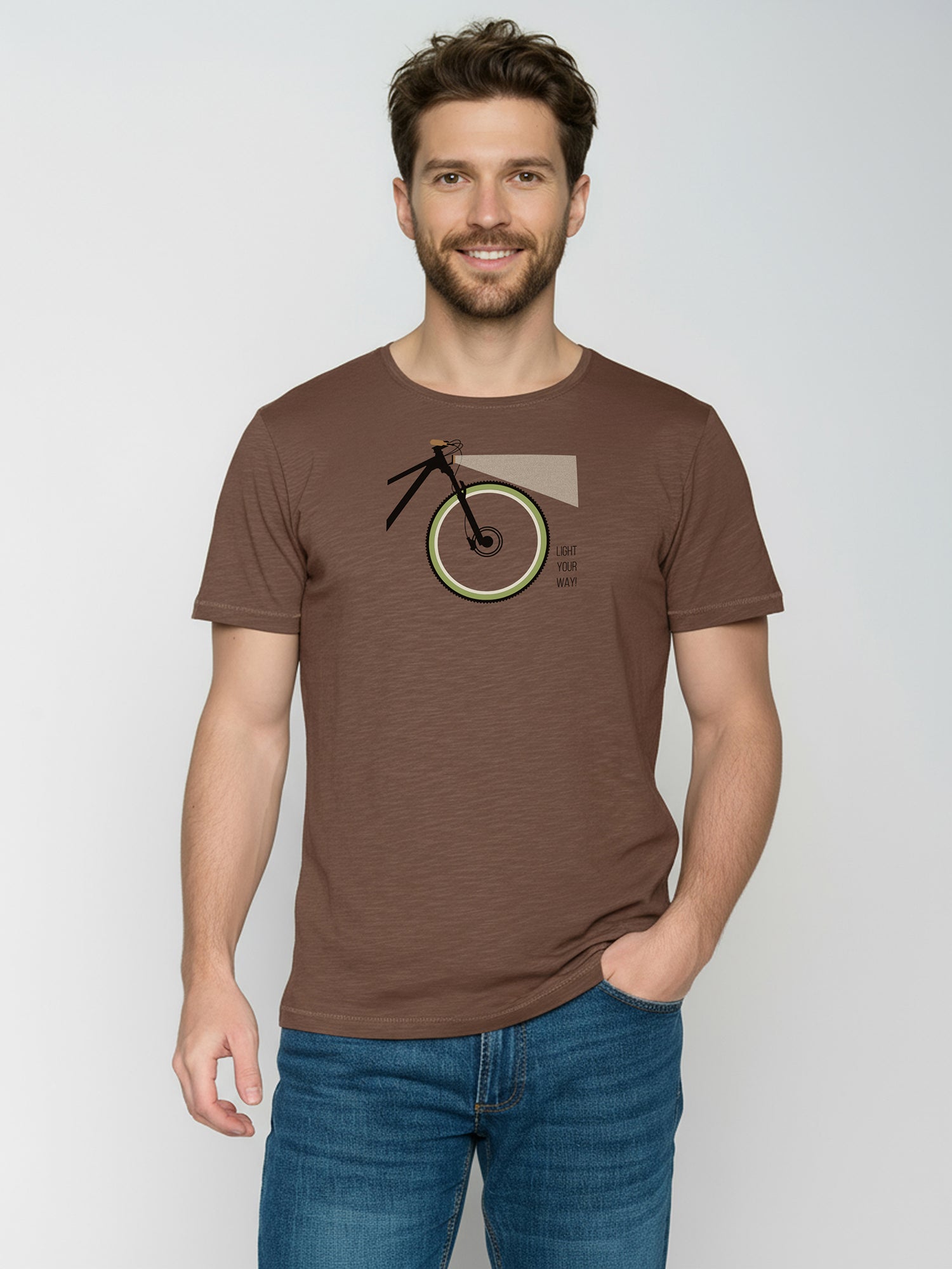 Earth Wood: Sportliches T-Shirt aus Bio-Baumwolle für Herren [25988]