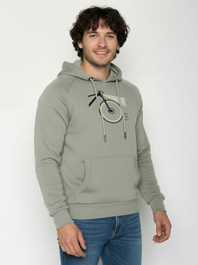 Moos Mint: Hoodie aus Bio-Baumwolle mit Raglan-Arm für Herren [25998]
