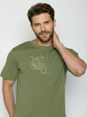 Dark Seed: Lässiges Oversize-T-Shirt aus Bio-Baumwolle für Herren [26009]