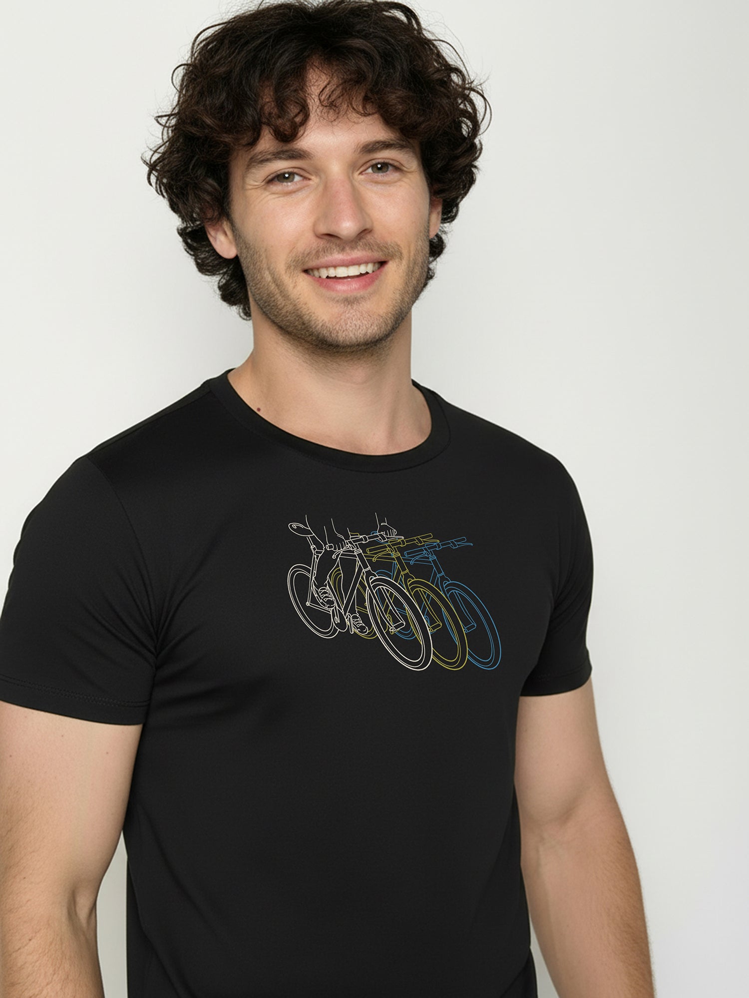 Black: Sportliches T-Shirt aus Bio-Baumwolle für Herren [26019]