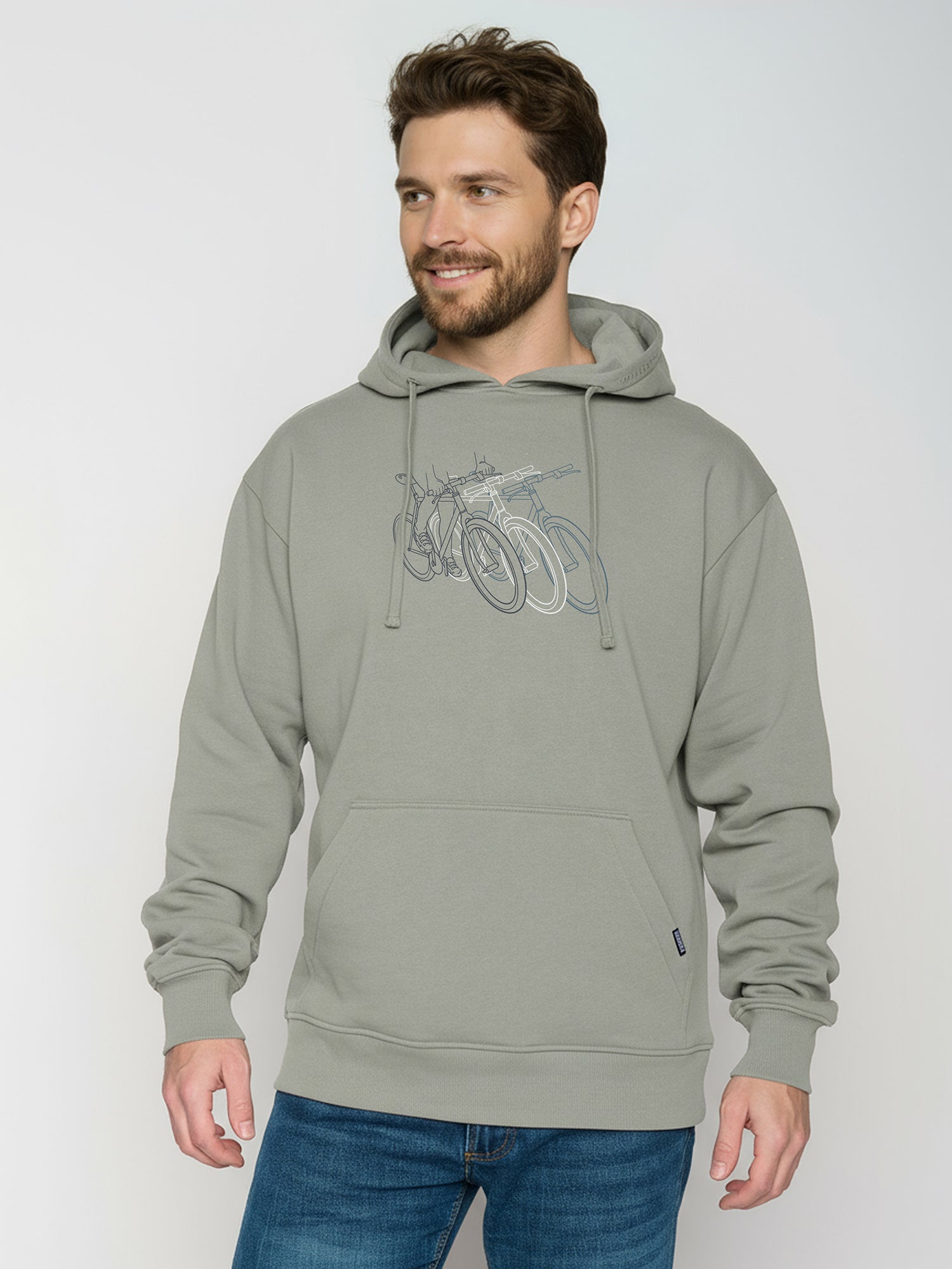 Moos Mint: Gemütlicher Hoodie aus Bio-Baumwolle für Herren [26023]
