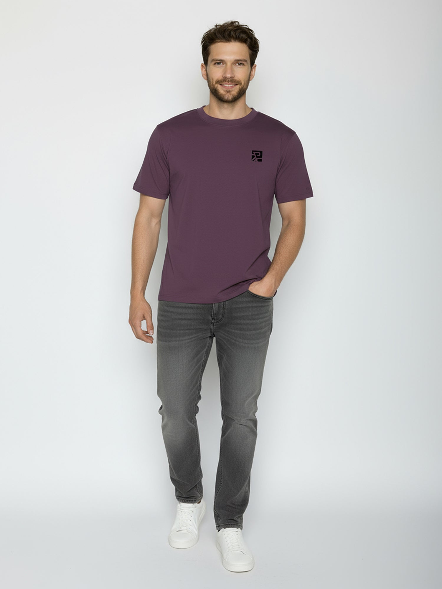 Berry Bark: Lässiges Oversize-T-Shirt aus Bio-Baumwolle für Herren [26030]