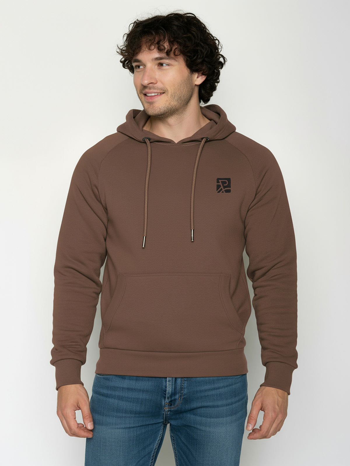 Earth Wood: Hoodie aus Bio-Baumwolle mit Raglan-Arm für Herren [26043]