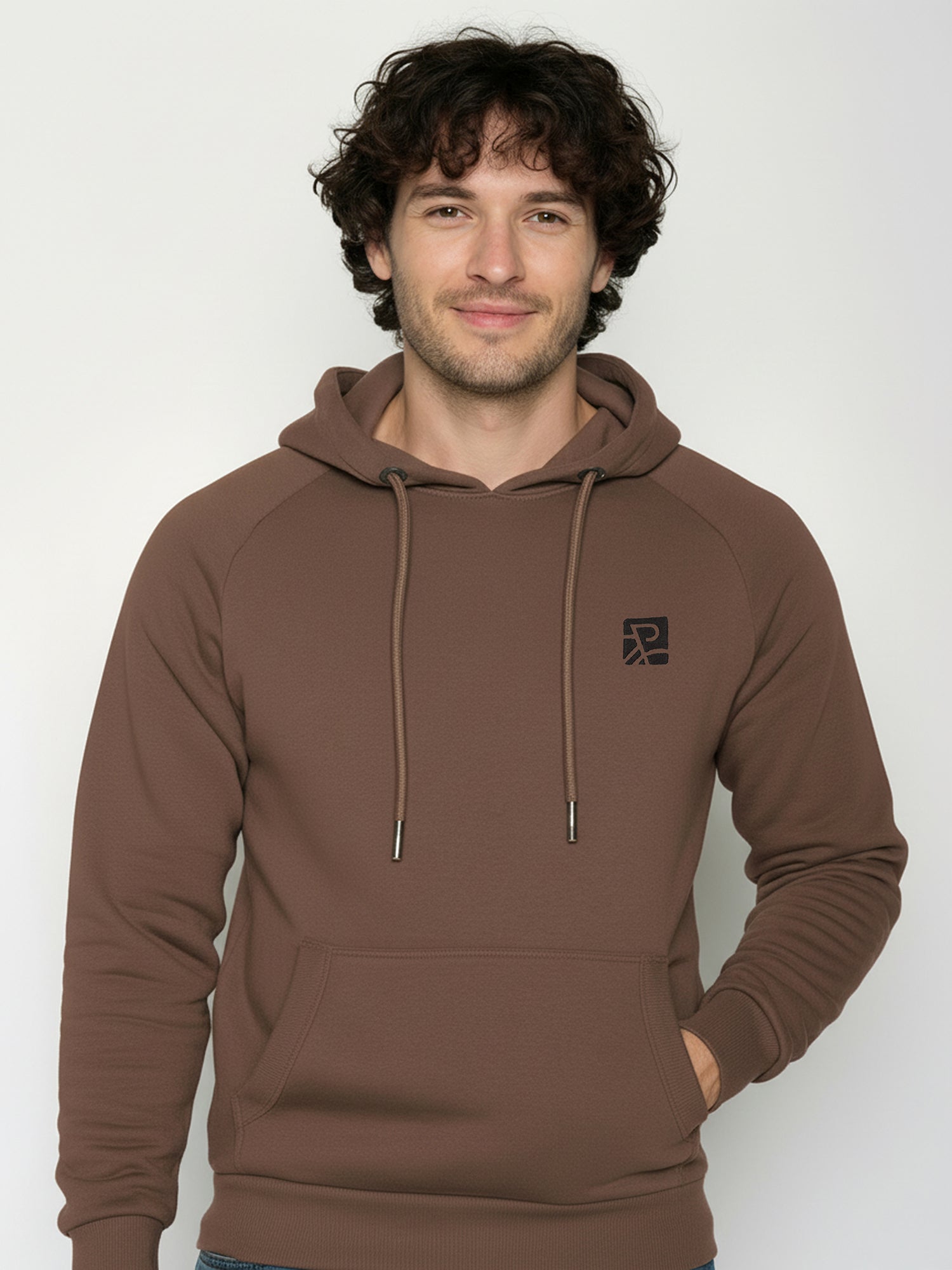 Earth Wood: Hoodie aus Bio-Baumwolle mit Raglan-Arm für Herren [26044]
