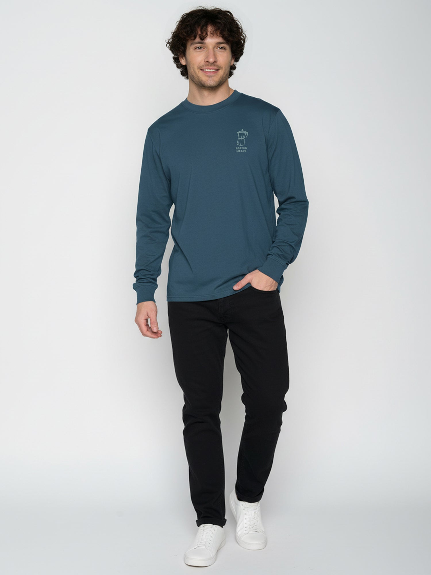 Blue Pine: Sportliches Longsleeve für Herren [26052]