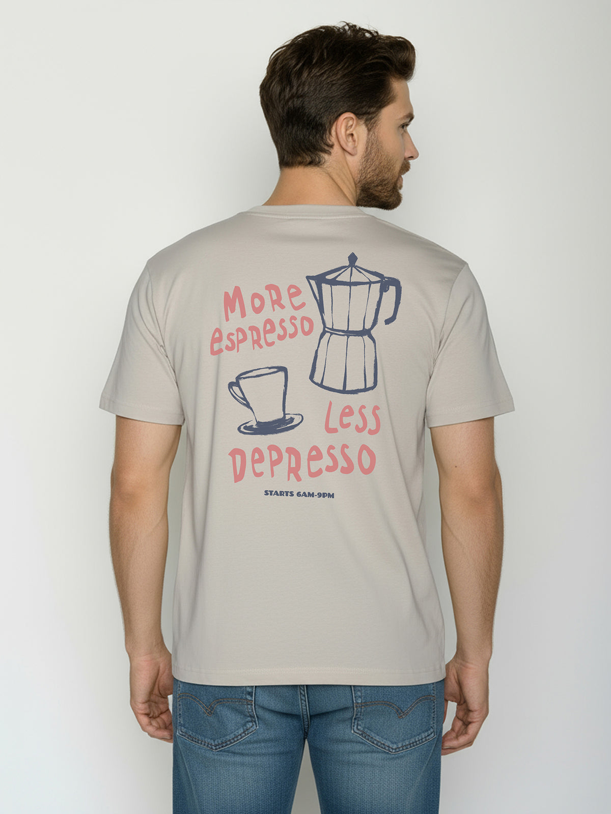 Sandstone: Lässiges Oversize-T-Shirt aus Bio-Baumwolle für Herren [26058]