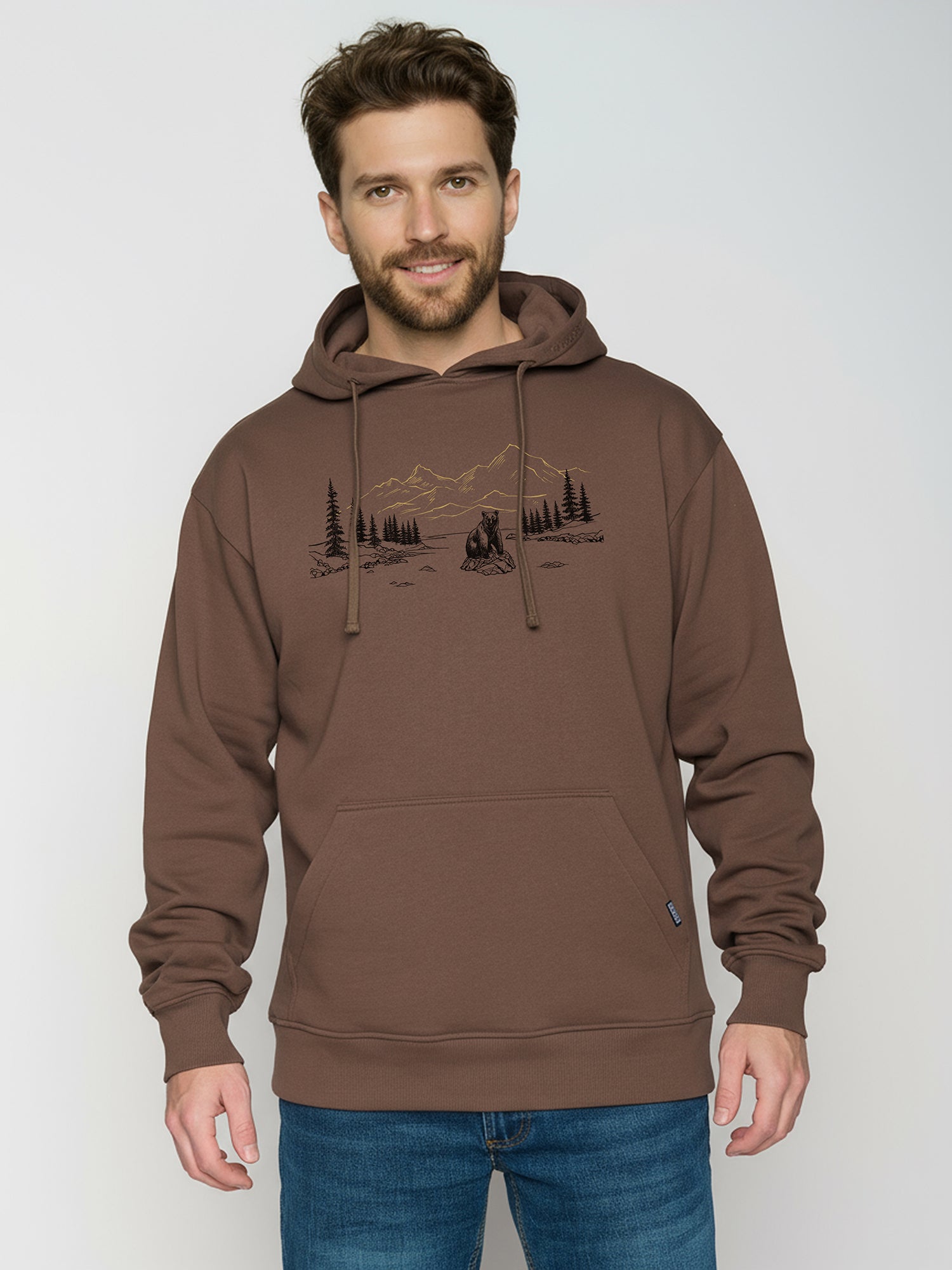 Earth Wood: Gemütlicher Hoodie aus Bio-Baumwolle für Herren [26066]