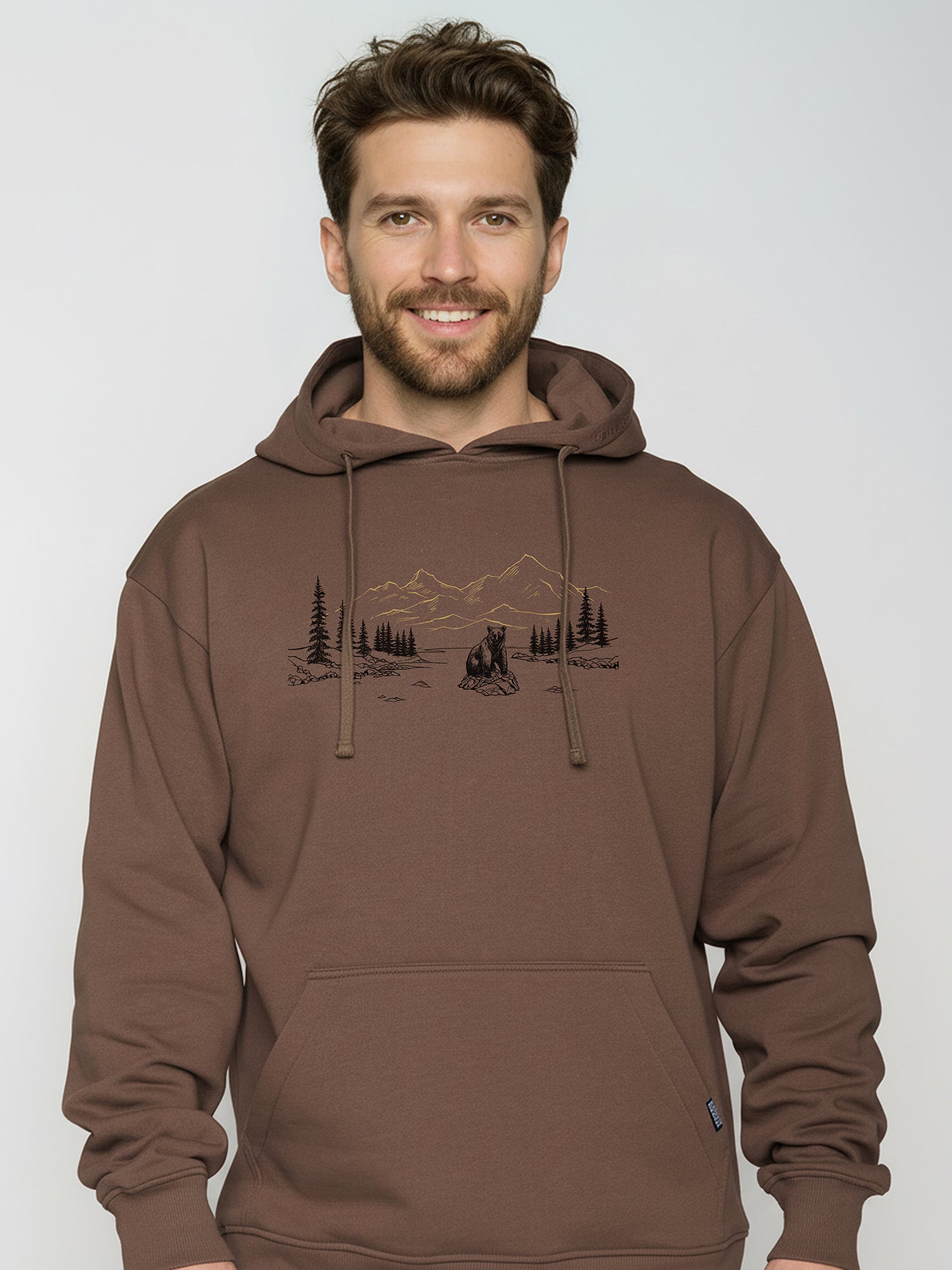 Earth Wood: Gemütlicher Hoodie aus Bio-Baumwolle für Herren [26067]