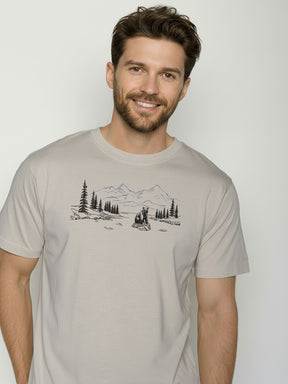 Sandstone: Lässiges Oversize-T-Shirt aus Bio-Baumwolle für Herren [26072]