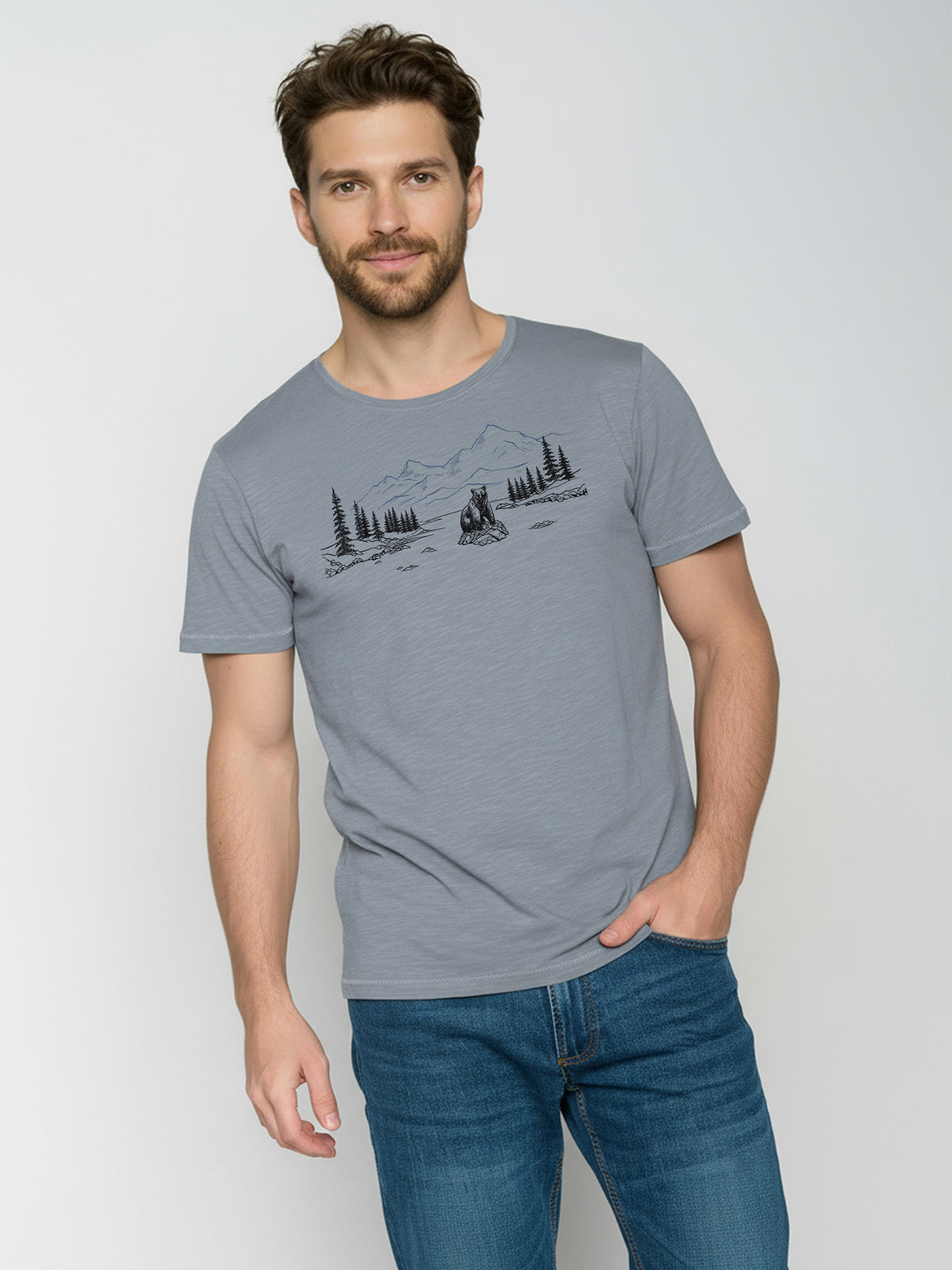 Sea Smoke: Sportliches T-Shirt aus Bio-Baumwolle für Herren [26076]