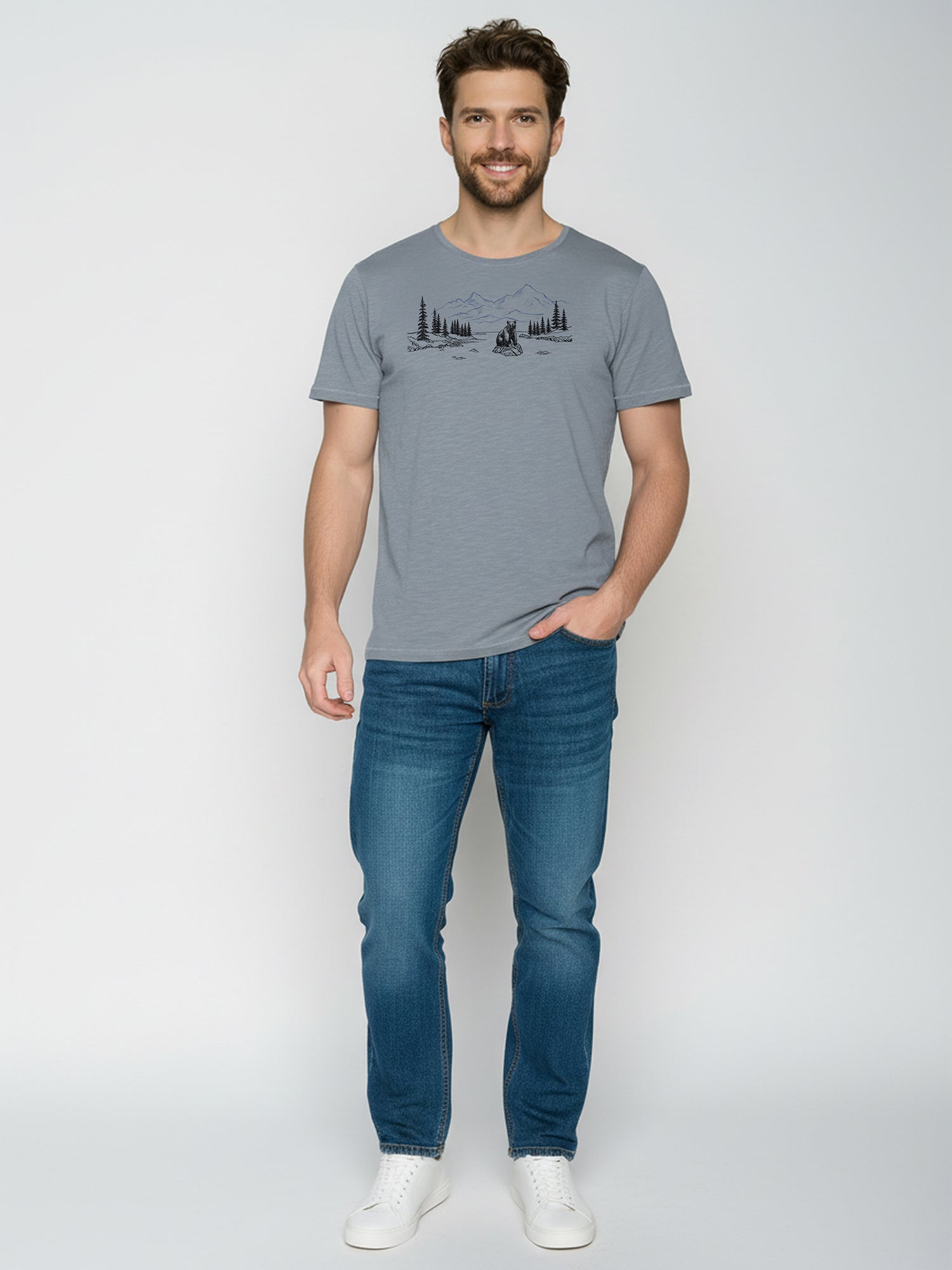 Sea Smoke: Sportliches T-Shirt aus Bio-Baumwolle für Herren [26078]