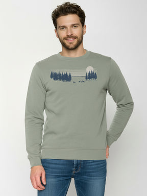 Moos Mint: Gemütliches Sweatshirt aus Bio-Baumwolle für Herren [26103]