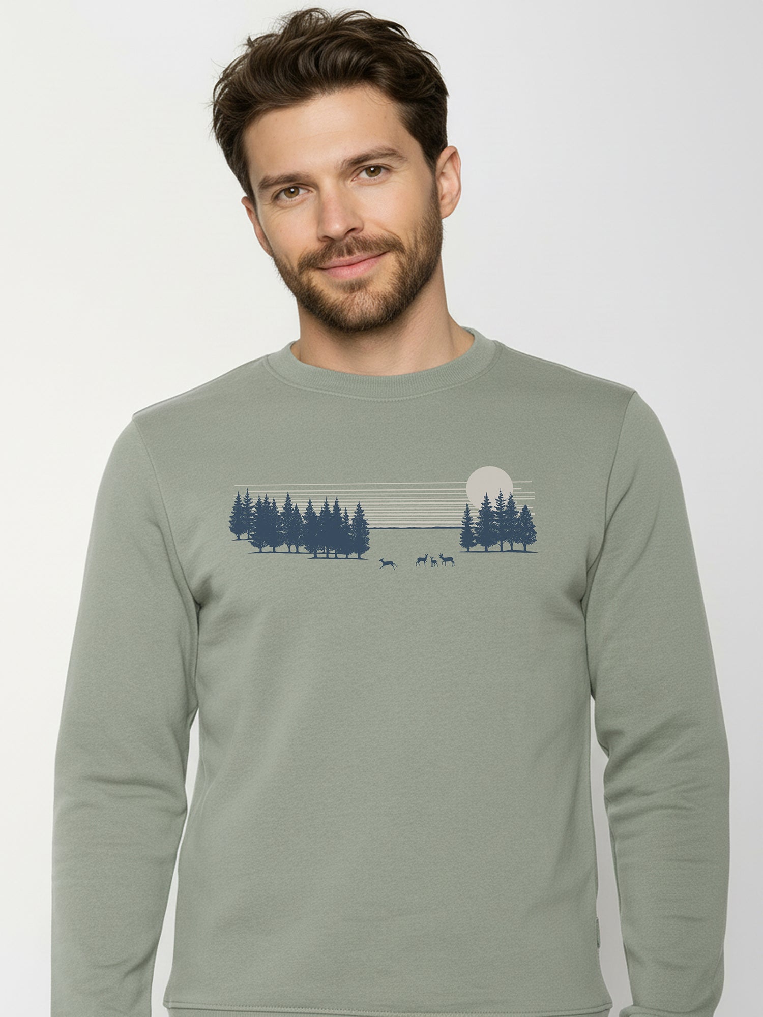 Moos Mint: Gemütliches Sweatshirt aus Bio-Baumwolle für Herren [26104]