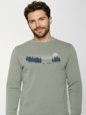 Moos Mint: Gemütliches Sweatshirt aus Bio-Baumwolle für Herren [26104]