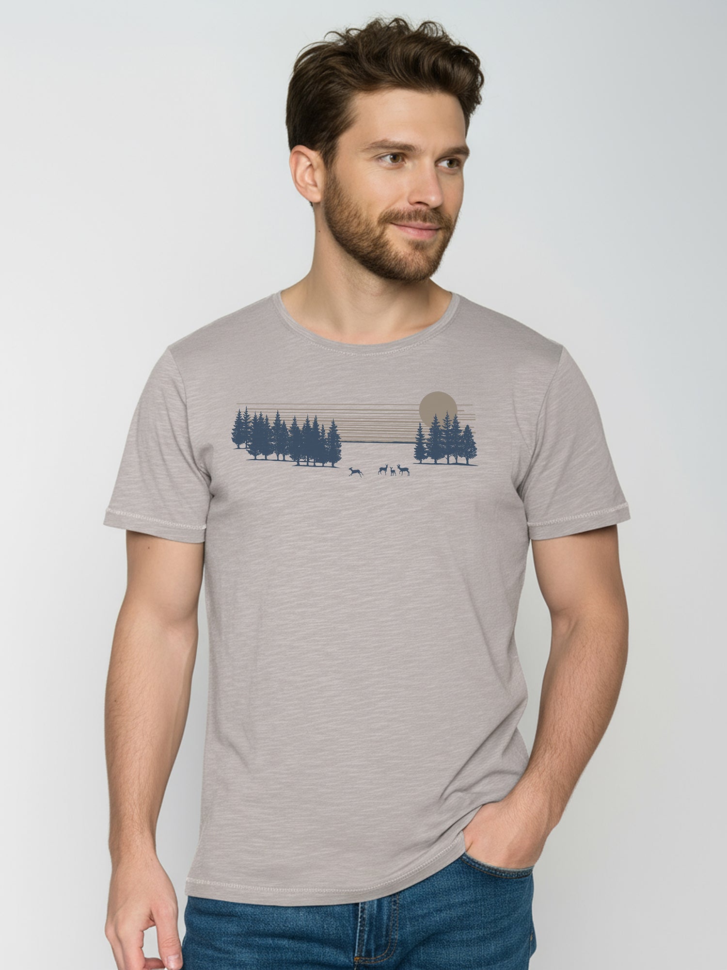 Sandstone: Sportliches T-Shirt aus Bio-Baumwolle für Herren [26109]