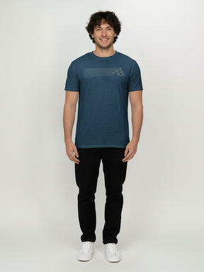 Blue Pine: Funktionales T-Shirt aus Merino-Wolle für Herren [26115]