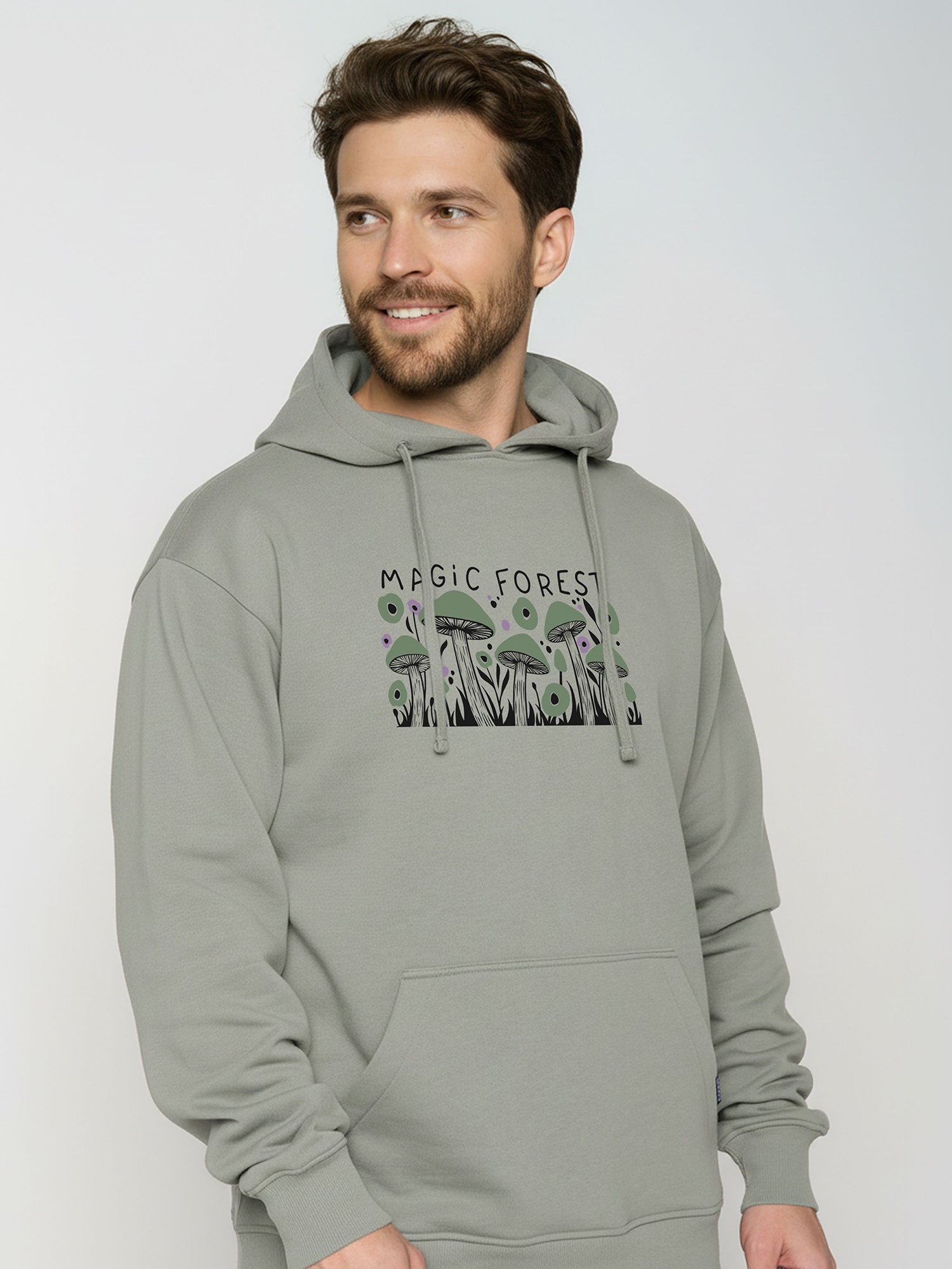 Moos Mint: Gemütlicher Hoodie aus Bio-Baumwolle für Herren [26124]