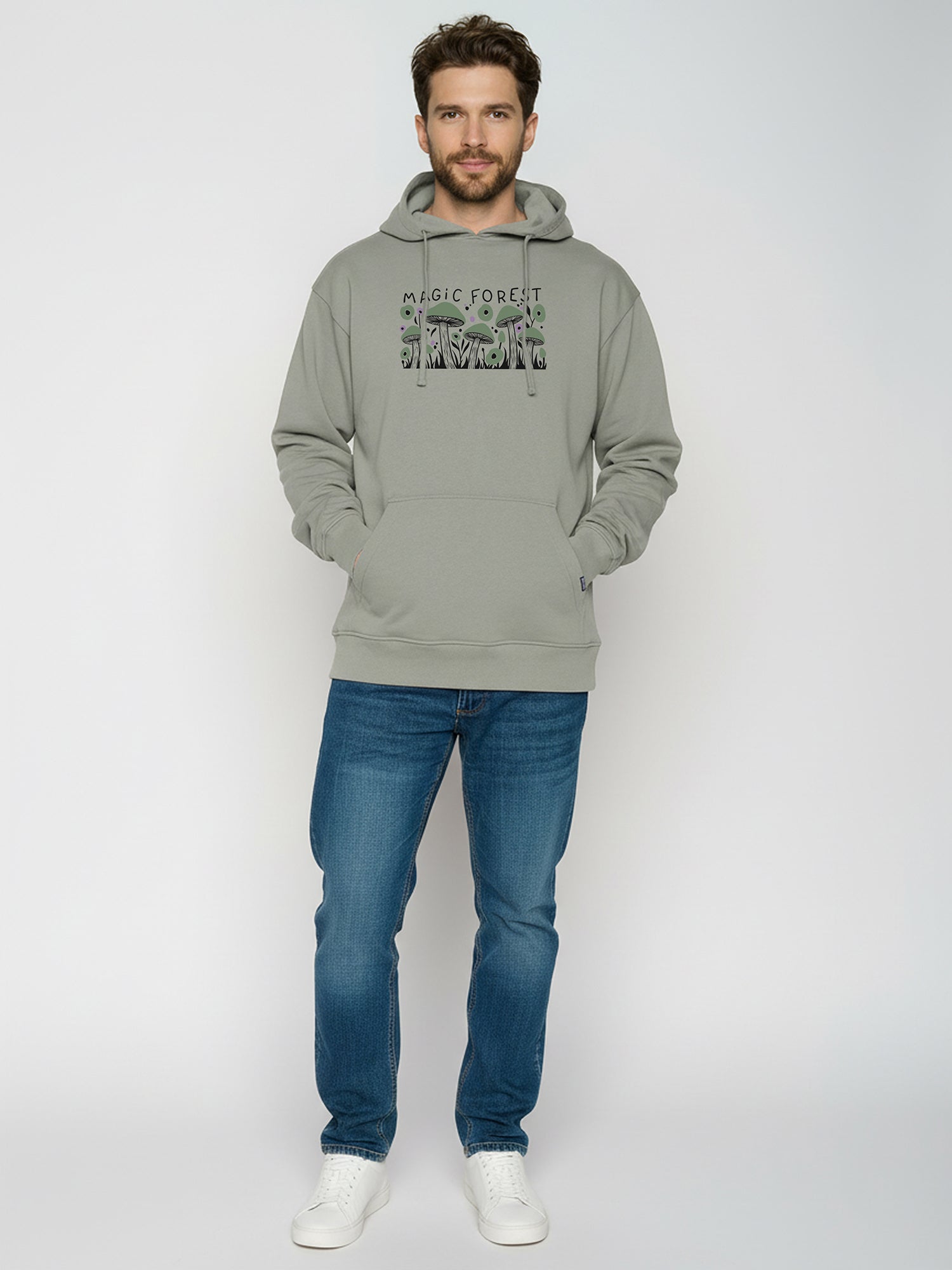 Moos Mint: Gemütlicher Hoodie aus Bio-Baumwolle für Herren [26125]