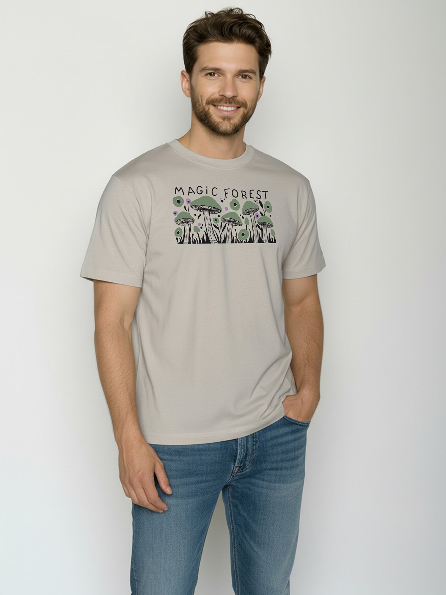 Sandstone: Lässiges Oversize-T-Shirt aus Bio-Baumwolle für Herren [26128]