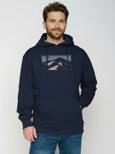 Navy: Gemütlicher Hoodie aus Bio-Baumwolle für Herren [26144]
