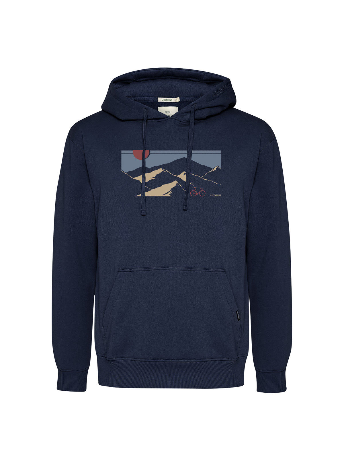 Navy: Gemütlicher Hoodie aus Bio-Baumwolle für Herren [26148]