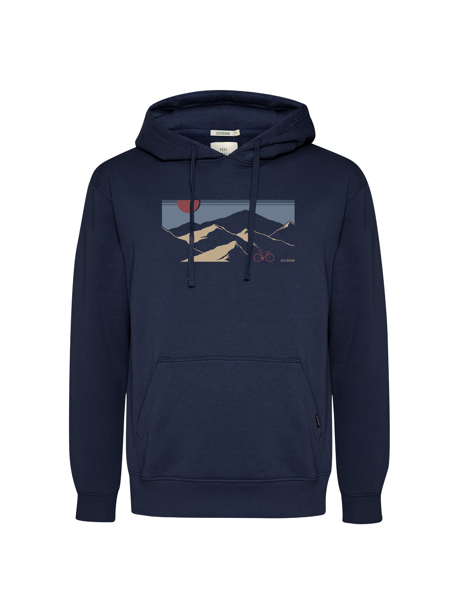 Navy: Gemütlicher Hoodie aus Bio-Baumwolle für Herren [26148]