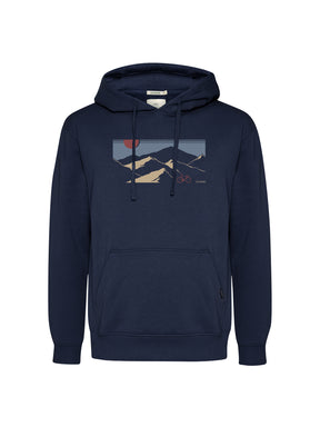 Navy: Gemütlicher Hoodie aus Bio-Baumwolle für Herren [26148]
