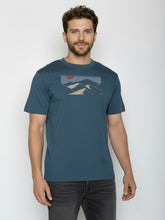 Blue Pine: Lässiges Oversize-T-Shirt aus Bio-Baumwolle für Herren [26149]