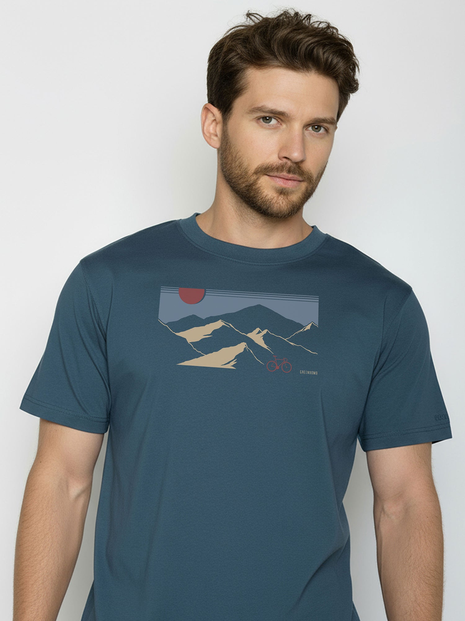 Blue Pine: Lässiges Oversize-T-Shirt aus Bio-Baumwolle für Herren [26150]