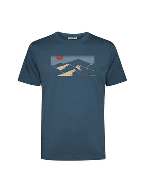 Blue Pine: Lässiges Oversize-T-Shirt aus Bio-Baumwolle für Herren [26153]