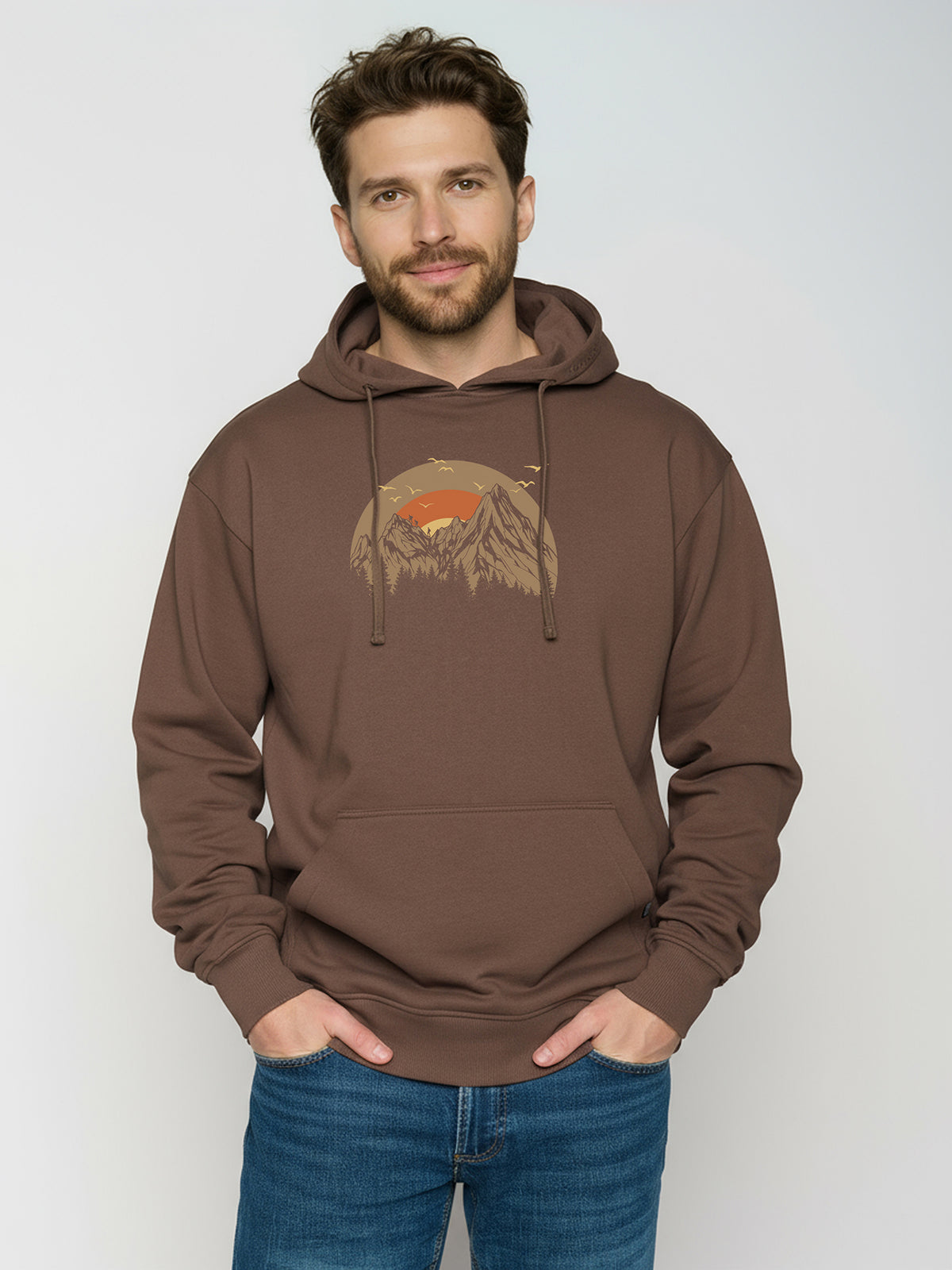 Earth Wood: Gemütlicher Hoodie aus Bio-Baumwolle für Herren [26164]