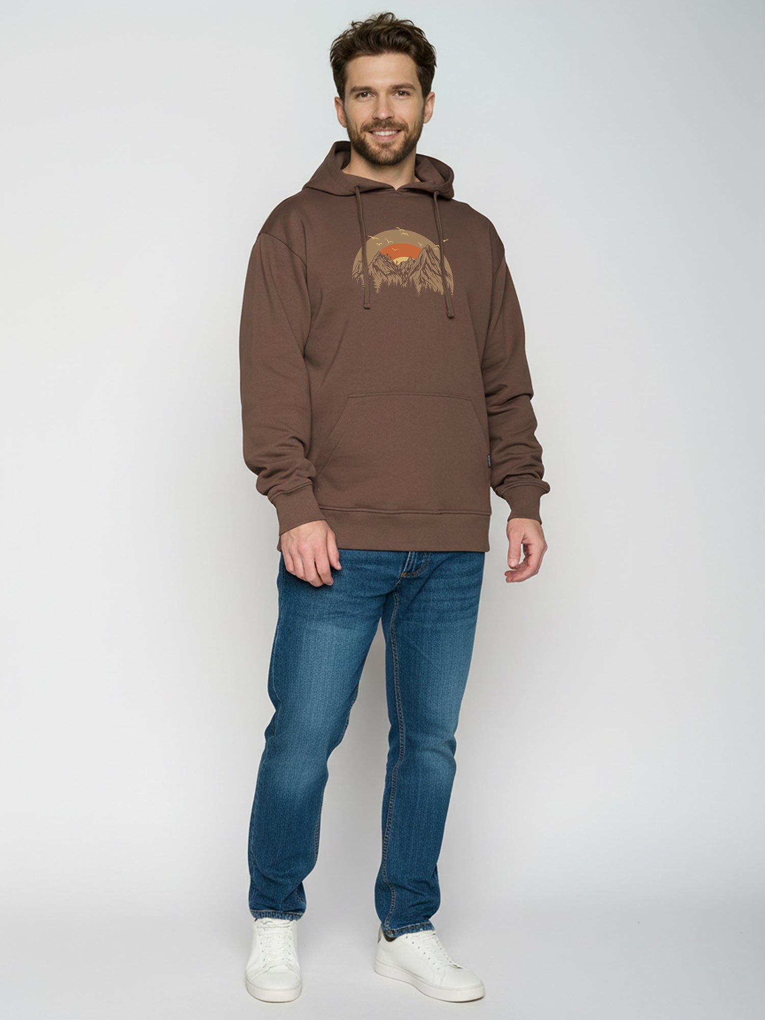 Earth Wood: Gemütlicher Hoodie aus Bio-Baumwolle für Herren [26166]