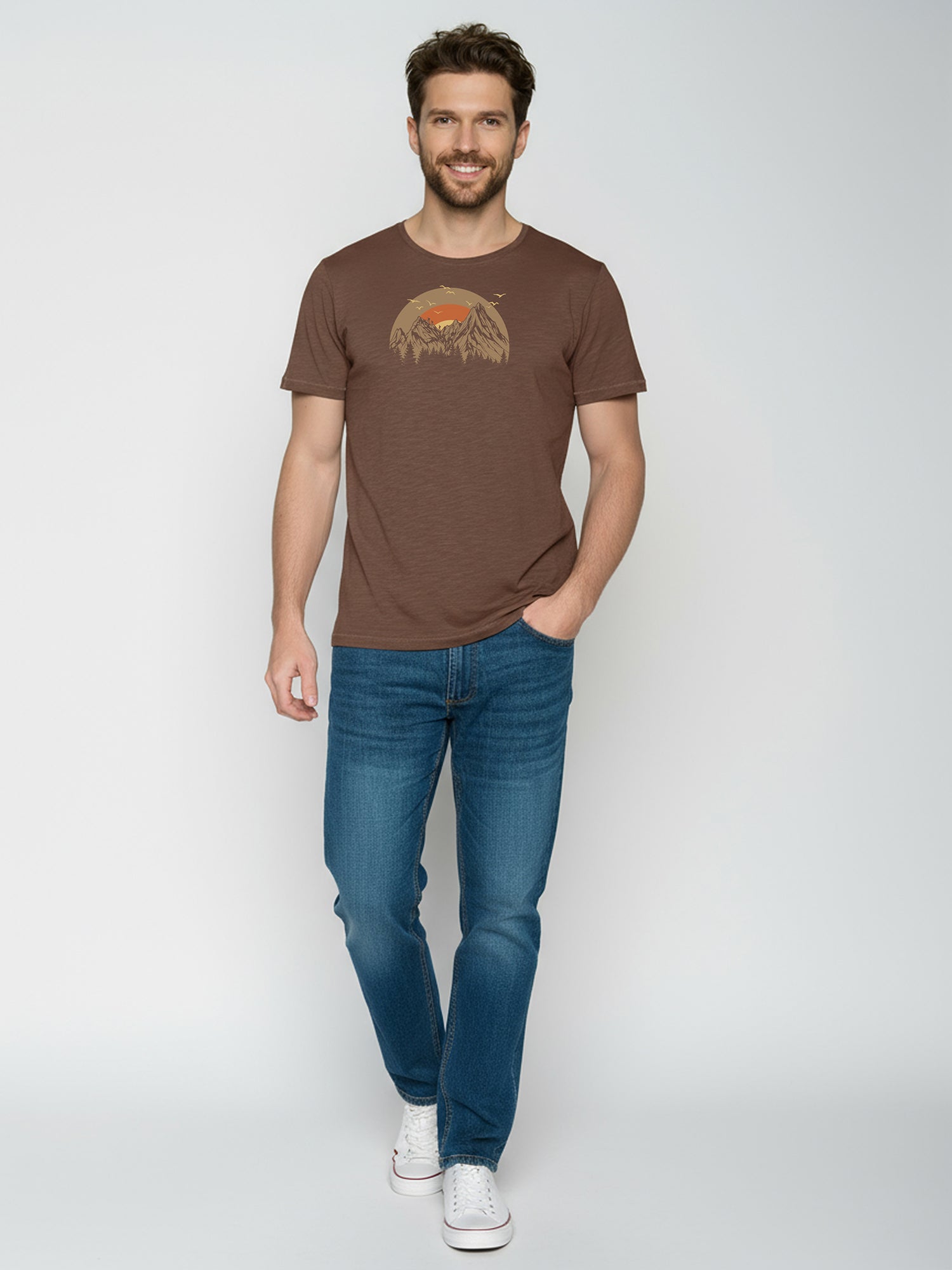 Earth Wood: Sportliches T-Shirt aus Bio-Baumwolle für Herren [26171]