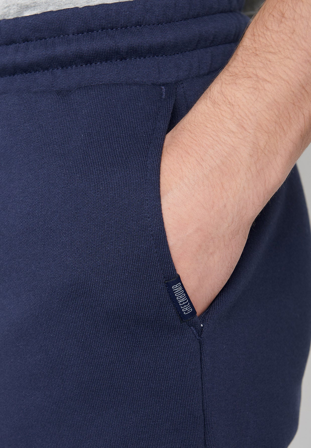 Navy: Gemütliche Jogginghose aus Bio-Baumwolle für Herren [2350]