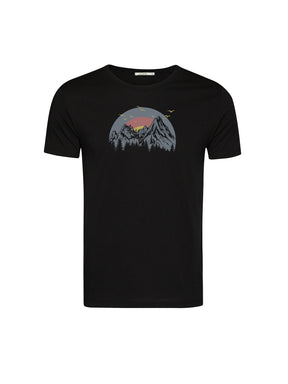 Black: Sportliches T-Shirt aus Bio-Baumwolle für Herren [26178]