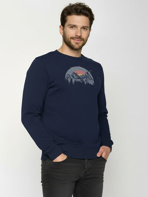 Navy: Gemütliches Sweatshirt aus Bio-Baumwolle für Herren [26179]