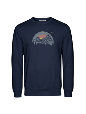 Navy: Gemütliches Sweatshirt aus Bio-Baumwolle für Herren [26183]