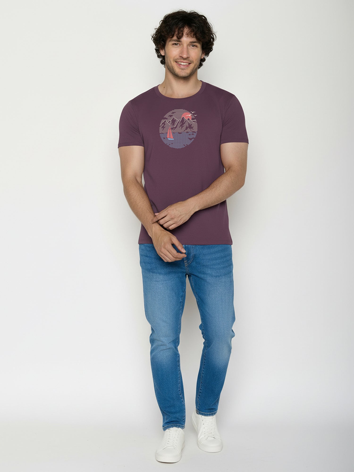 Berry Bark: Sportliches T-Shirt aus Bio-Baumwolle für Herren [26186]