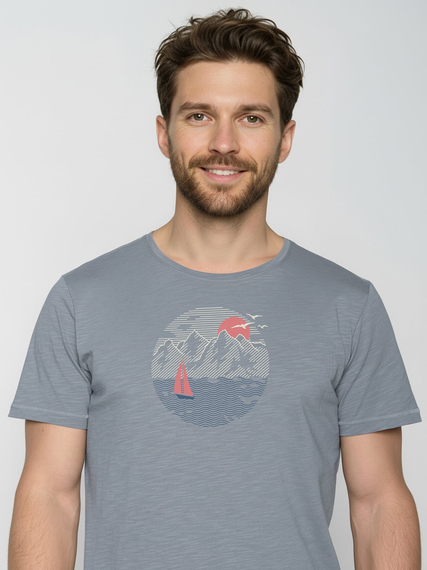 Sea Smoke: Sportliches T-Shirt aus Bio-Baumwolle für Herren [26190]