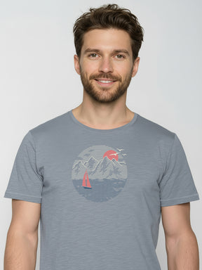 Sea Smoke: Sportliches T-Shirt aus Bio-Baumwolle für Herren [26190]