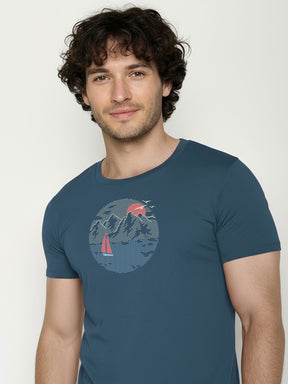 Blue Pine: Sportliches T-Shirt aus Bio-Baumwolle für Herren [26195]