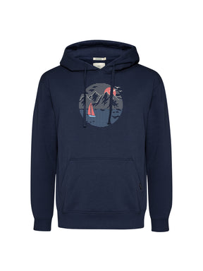 Navy: Gemütlicher Hoodie aus Bio-Baumwolle für Herren [26203]