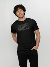 Black: Funktionales T-Shirt aus Merino-Wolle für Herren [26204]