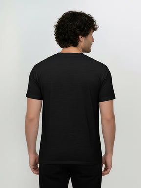 Black: Funktionales T-Shirt aus Merino-Wolle für Herren [26207]
