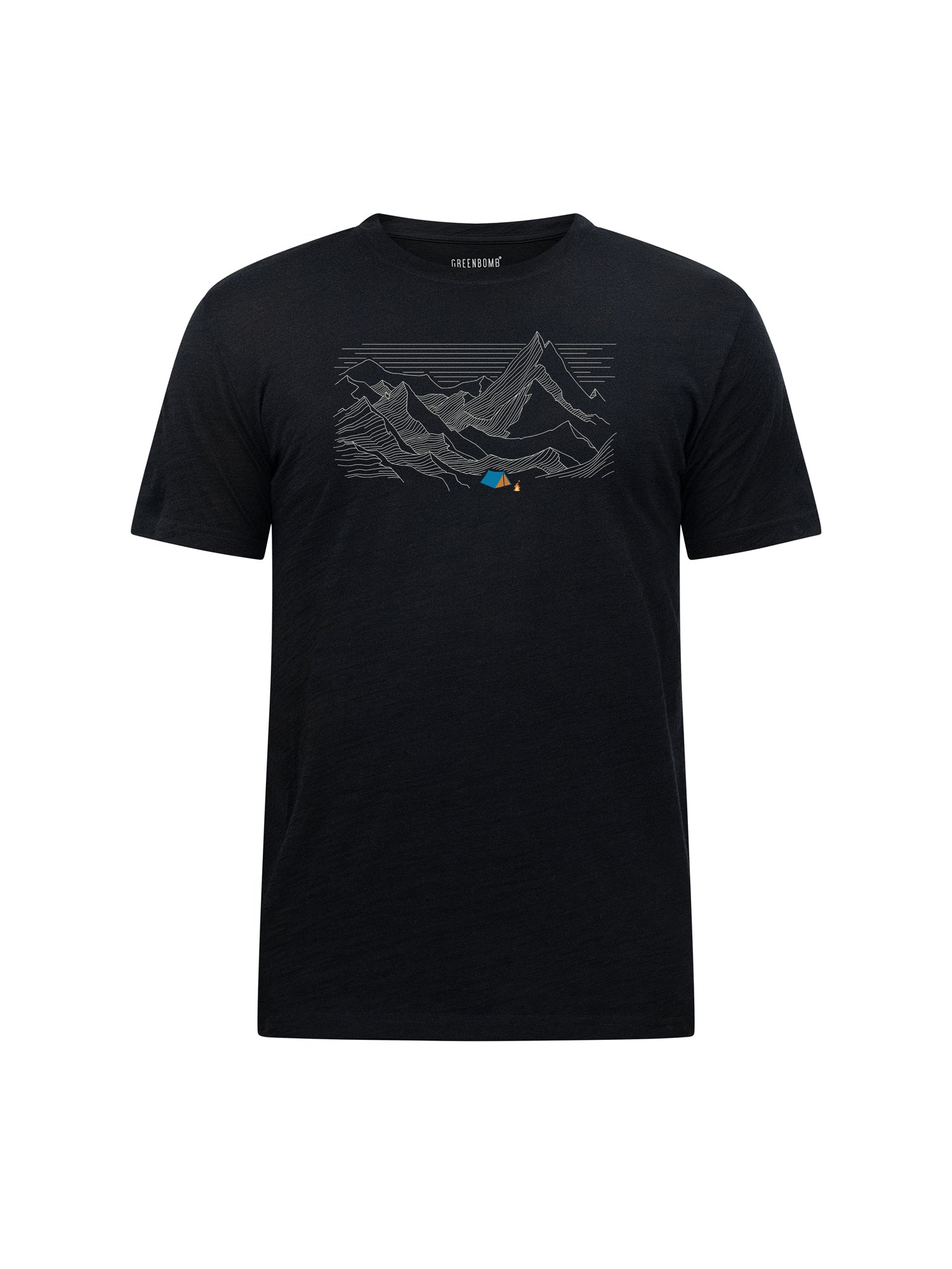 Black: Funktionales T-Shirt aus Merino-Wolle für Herren [26208]
